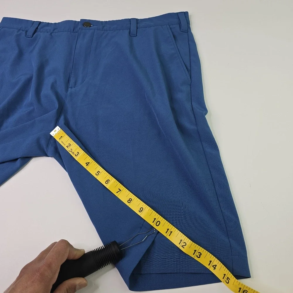 Adidas Mens Golf Performance Blue Chino Golf Shorts Size 34 Casual Griper Light